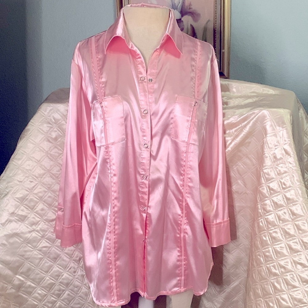 Beautiful pink shirt blouse by N Touch